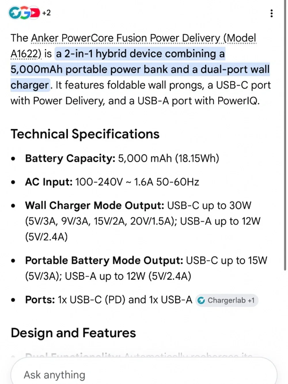 Anker Charger / Portable Battery